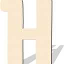 17 Inch Large Wooden Letters, Big Wooden Alphabet Letters for Wall Decor Paintable Large Thick Wood Letters H for Crafts Wooden Cutout Sign for Nursery Birthday Wedding Party Home Decoration