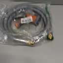 Garden Hose 10 ft 5/8,Heavy Duty Rubber Water Hose,Hybrid Durable Flexible Hose,Lightweight No Kink Hose for Outdoor Yard Lawn Condo Patio with Sprayer Nozzle and 3/4''Brass Solid Fittings