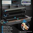 Vacuum Sealer Machine for Food, 80KPA Powerful 8-in-1 Automatic Vacuum Food Sealer with Dry & Moist Modes, Bag Storage, Cutter, Digital Countdown, 20 Pre-Cut Bags & External Air Suction Hose (Silver)