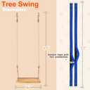 Tree Swing Seat for Adults & Kids, 500LB Capacity - Outdoor & Indoor Hanging Chair for Tree, Porch, Playset - Includes 1 Bamboo Swing + Adjustable Ropes, No Assembly Needed