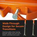 Bighorn Ladder Stabilizer for Roof Safety | Lightweight Aluminum | Easy Adjustable | Stabilizing & Secure | Gutter Clips/Hooks Included | Easy Access Handle Support | Fold for Transport & Storage