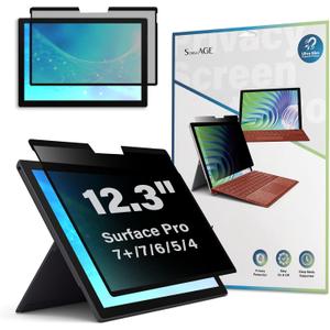 SenseAGE Magnetic Privacy Screen Protector for Surface Pro 12.3 inch (7+/7/6/5/4), Easy On/Off Privacy Filter, Anti-Blue Light, Glare, Laptop Screen Filter, Compatible with Surface Pro 12.3"