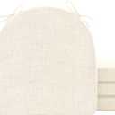 IPYNBAP Chair Cushions for Dining Chairs with Ties and Removable Cover, Dining Kitchen Chair Pads with Non-Slip Bottom, High-Resilience Indoor Seat Cushions, 16'' x 16'' x 2'', Set of 4, Beige