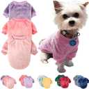FabriCastle Dog Sweaters, 3-Pack Dog Clothes for Small Dogs Girl & Cats, Soft and Warm Pet Coats XXS - XXL, Winter Pet Jackets, Doggy Apparel Costumes, Puppy Outfits (Pink,Purple,Light Pink, Small)