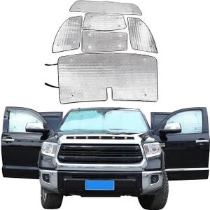 Car Full Windshield Sunshade Compatible with Toyota Tundra 2007-2021 Automotive 6Pcs Windshield Sunshades Foldable Reflective Sun Visor for UV Rays and Sun Heat Full Protect Car Interior Accessories Car Full Windshield Sunshade Compatible with Toyota Tundra 2007-2021 Automotive 6Pcs Windshield Sunshades Foldable Reflective Sun Visor for UV Rays and Sun Heat Full Protect Car Interior Accessories