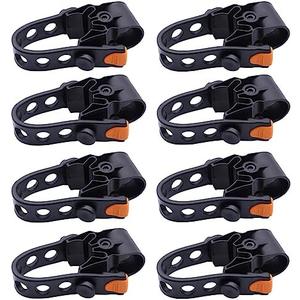 YOLOCKEY 8Pcs Bike Rack Straps Replacement Parts Bicycle Hitch Strap Bike Rack Cradle Replacement Bike Tie Down Straps Replacement Rubber Straps Spare Hook fit 1 Inch Tube Orange Black