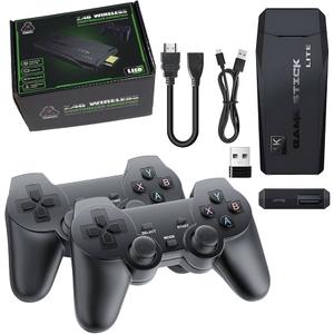 4K Wireless Retro Game Console Stick with 20000+ Games, Built-in 9 Emulators, two 2.4G Controllers Plug and Play Video Games for TV