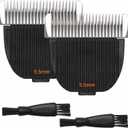 2 Pack Dog Grooming Replacement Blade Compatible with Oneisall Low Noise Dog Clippers, Dog Hair Vacuum Clipper Made of Ceramic Blade & Stainless Steel Blade Size9.5mm