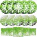 YY 150 Christmas Party Paper Plates Napkins Set Snow Crystal Dinner Plates with Paper Napkins Disposable Dinnerware