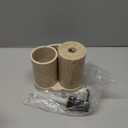 Bathroom Accessories Set,4 Piece Travertine Stone Look Bathroom Accessory Set with Soap Dispenser,Toothbrush Holder,Vanity Tray,Tumbler,Bathroom Organizer for Modern Bathrooms - Beige