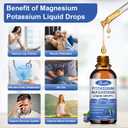 (2 Pack) Potassium Magnesium Supplement Liquid with Potassium, Magnesium, Calcium, Vitamin D3, Zinc, for Adult and Kid, Sugar Free