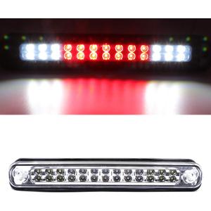 LED 3rd Third Brake Light Fit For Chevy Silverado | GMC Sierra | C/K | Sierra 1988-1998 High Mount Stop Light Cargo Light Replacement (Chrome Housing/Clear Lens)