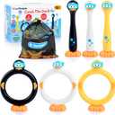 Pool Diving Toys for Kids, 6 PCS Swimming Pool Diving Rings, Summer Sticks Toys for Kids Ages 4-8 8-12, Fun Underwater Grow Training for Boys Girls