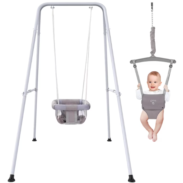 Swing Seat Folding Indoor Baby Swing With Stand G Taleco Gear 2-in-1 Baby Jumper