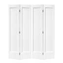 48 in. x 80 in. 1 Panel Shaker White Painted MDF Composite Bi-Fold Double Closet Door with Hardware Kit