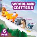 Tub Works Woodland Animals Watertight Baby Bath Toys, 6 Pack | Sealed, No Hole Bath Toys Design Keeps Moisture Out | Soft, Squeezable & Float on Water | Easy-Grip Toddler Bath Toy Set for Kids Bath