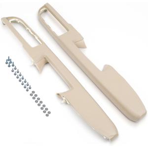 80995 Front Driver & Passenger Side Armrest Repair Fit for Chevrolet Chevy Silverado Suburban Tahoe Avalanche For GMC Sierra Yukon 2010-2014 Door Panel with Release Handle Above Armrest - Tan