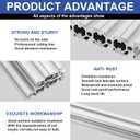 10PCS T Slot 2020 Aluminum Extrusion European Standard 1220mm(48 inch) Length Anodized Extruded Aluminum for CNC DIY 3D Printer and Industrial Bracket Making Silver