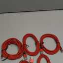 etguuds USB A to USB C Cable 5-Pack (3/3/6/6/10 ft), Fast Charging Type C Charger Cord for iPhone 17 16 15 Pro Max Plus Air, Samsung Galaxy S25 S24 S23 S22 S21 S20 A56 A17 A16, Pixel, Moto G, Red