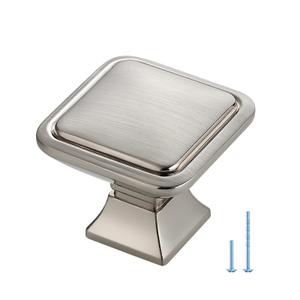 Ravinte Hardware 30 Pack Brushed Nickel Cabinet Knobs Single Hole Center Solid Cabinet Door Handles