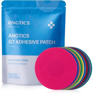 Dexcom G7 Adhesive Patches 30PCS, Waterproof & High Viscosity Over Patches, Stelo Full Covers CGM Bandage, 10+ Days Long Stay, Breathable, Latex-Free, Sensor is NOT Included (Multicolor) (Enhanced)