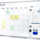 VEVOR Dry Erase Calendar for Wall, 36 x 24 Inches Whiteboard Calendar, Monthly Planner Magnetic Dry Erase Board, 1 Magnetic Erase & 2 Dry Erase Marker & Movable Tray for Restaurant Office Home School