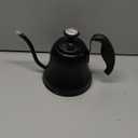 Tea Kettle with Thermometer Stovetop Gooseneck Kettle 28oz 0.8L Pour Over Coffee Pot, Matte Black Camping Home Kitchen Water Boiler, 1Pack