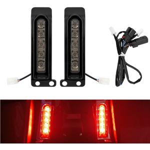 LED Filler Panel Lights Rear Fender Light Turn Signals Fit for Harley Touring Road Glide FLTR Electra Glide FLHT Road King FLHR Ultra Limited FLHTK 2014-2024 (Black Housing Smoke Len)