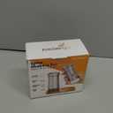 Salt and Pepper Shakers set with Adjustable Pour Holes - Elegant Stainless Steel Spice Dispenser - Perfect for Himalayan, Table Salt, White and Black Pepper (Salt & Pepper Shakers Set + Bamboo Stand)