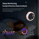 Smart Ring for Women Health Ring with 24/7 Heart Rate Monitor Sleep Tracker Multi-Sport Modes Waterproof Remote Camera Period Tracking Fitness Tracker Diamond-Accented Fashion iOS Android Phones