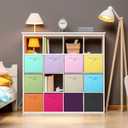 ShellKingdom Foldable Fabric Storage Cubes And Cloth Organizer Drawer For Closet And Toys, 6 Pack (6 Colors)