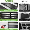 38" W x 60" H 1 Panel Air Conditioner Fence Screen, Metal Privacy Fence for Outside Unit, Pool Equipment Enclosure Trash Can Fence, No Dig Backyard Fencing for Outdoor