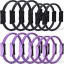 12 Pcs Pilates Rings 14 Inch and 12 Inch Exercise Ring Magic Circle Yoga Ring Lightweight Flexible Workout for Fitness Training Physical Therapy Full-Body Toning and Shaping