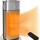 Space Heater, 1500W Portable Heaters for Indoor Use with Thermostat & Humidifier, 70O Scillation, 12h Timer, Overheat&Tip-Over Protection, PTC Ceramic Electric Heater for Bedroom Home Office