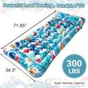 2 x Raft Pool Float Lounge - Adult Size, Inflatable Pool Float with Headrest, Ultra-Comfort Cooling (light blue)