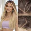 AISI HAIR 13x4 HD Lace Front Wig Pre Plucked With Baby Hair Straight Glueless Synthetic Mixed Blonde Wigs for Women 28inch Beginner Friendly