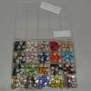 200PCS FIVEIZERO Rhinestone Large Hole Beads for Jewelry Making, 20 Colors Rhinestone European Beads Bulk Spacer Beads for Beadable Pens, DIY Crafts