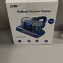 CFBF Mattress Vacuum Cleaner, Bed Vacuum Cleaner with 16Kpa Suction 253.7nm UV-C Light, Ultrasonic & High Heating, 500W Powerful Double-Cup Handheld Vacuums for Bed, Sofa, Couch, Crib, 16.4FT Corded (Blue & Gold)