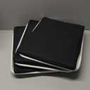 Large Fabric Storage Baskets | 50L Storage Bins, Decorative Linen Closet Baskets with Handles for Organizing, Shelf, Toys, Clothes, Home, Office, Nursery, 17x12x15Inches (Black&White)