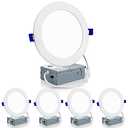 Meconard 8 Pack 6 Inch Ultra-Thin LED Recessed Ceiling Light, 3000K/4000K/5000K Selectable, Dimmable 12W=110W, 1050LM, IC Rated Can-Killer Downlights with Junction Box, ETL and Energy Star Listed