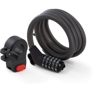 Segway Ninebot 5-Digit Combination Cable Lock for Bikes and Scooters, Black, Large