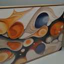 XLSJERST Wall Art for Living Room - Elegant Curves Abstract Wall Art Modern Lightness for Office Wall Decor Adorned with an Exquisite Frame for a Touch of Sophistication, 20x40