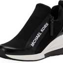 Michael Kors Women's Willis Wedge Trainer, Black, 8