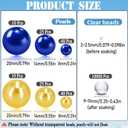 10000 Pcs Clear Vase Filler Beads and 150 Pcs Floating Pearls for Centerpieces Gold and Blue No Hole Floating Beads for Vases Home Weddings Centerpieces Table Party Decor