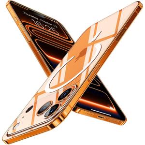 Magnetic Slim Designed for iPhone 17 Pro Max Case[Compatible with MagSafe],Thin Finish Skin Hard Back Case [Non Yellowing] Ultra Protective Fit Cover with Camera Protection 6.9 Inch (Clear)