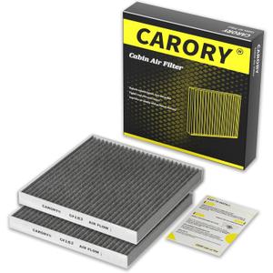 2 Pack Cabin Air Filter w/Activated Carbon for Honda 2017–2025 CR-V, 2016–2025 Civic, 2009–2020 Fit, 2016–2025 HR-V, 2018–2025 Odyssey, 2010–2022 Insight, 2019–2025 RDX, 2022–2025 MDX, and More
