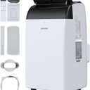 Garvee 14000 BTU Portable Air Conditioner, 3-in-1 Indoor AC Unit with Cooling, Dehumidifier, Fan, Follow Me, 24-Hour Timer, Remote Control & Window Kit for Bedroom, Home Office, Apartment, 750 Sq. Ft