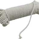 100 Ft Heavy Duty Braided Cotton Rope Clothesline Approximately #6 1/4" 6 mm Multi Purpose Home Boat Camping