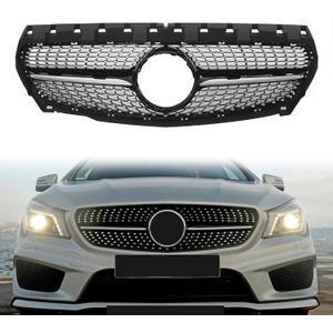 CLA 250 Grill Cla Front 250 Grille for Mercedes Benz W117 Diamond CLA180 CLA200 CLA250 CLA45 AMG 2013-2019 Black