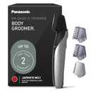 Panasonic Electric Body Groomer and Trimmer for Men, Cordless Washable Wet Dry Groomer with 3 Comb Attachments, Black ER-GK60-S